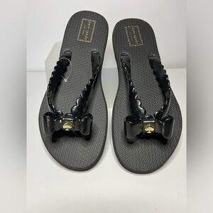 Kate Spade Denise Black Flip Flop NWOT size 8